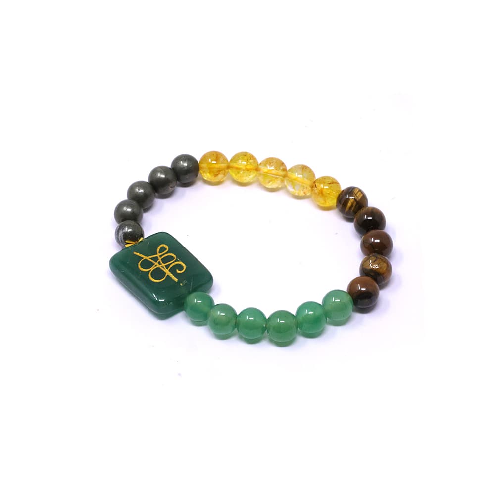 Abundance Bracelet - Pyrite, Citrine, Tiger Eye